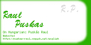raul puskas business card